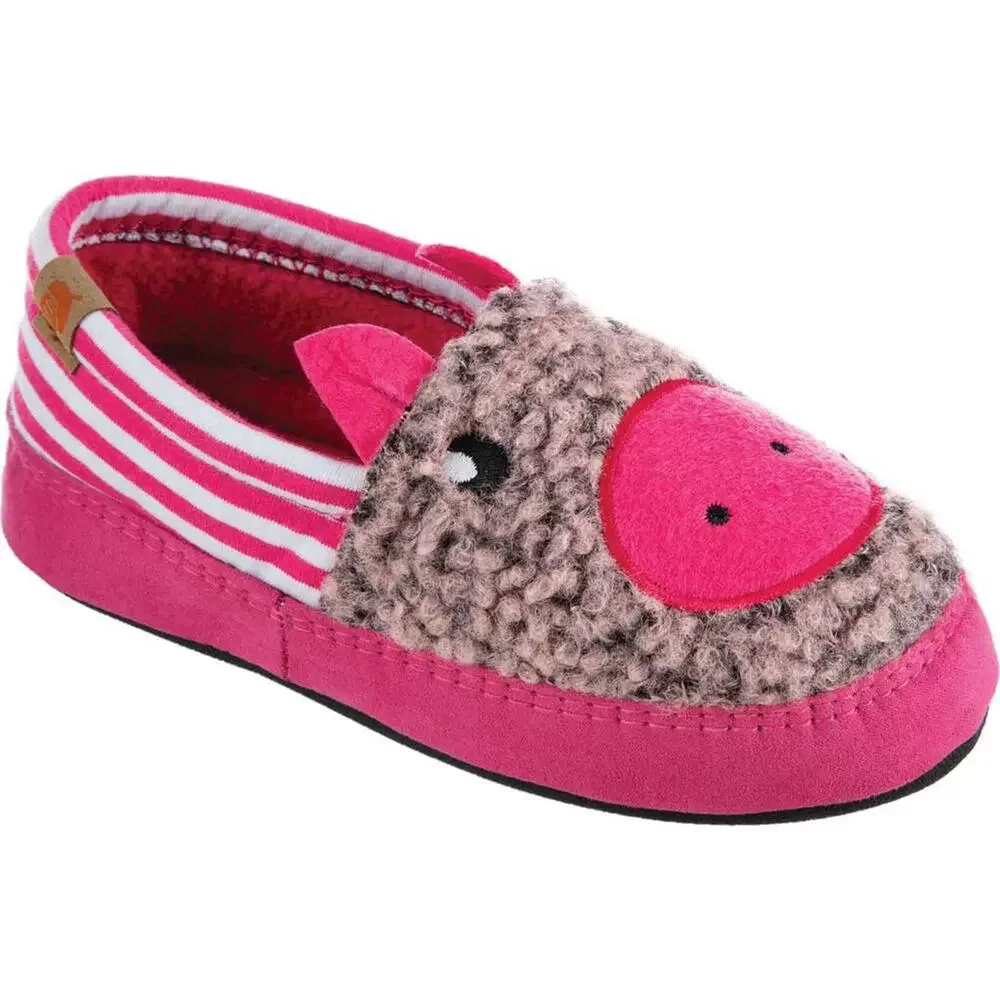 Acorn Critter Novelty A20152PPA Slippers Kids 3-4 Pink Pearl Moccasins ZAP1823